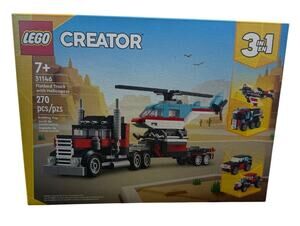 LEGO Creator 3in1 Flatbed Truck with Helicopter Toy Propeller Plane New Sealed